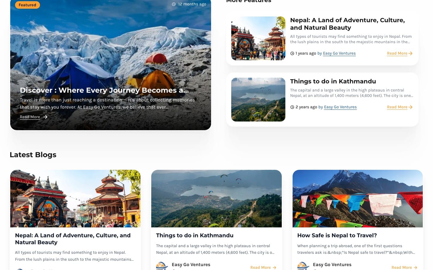Easy Go Ventures latest blog posts about travelling in Nepal and Kathmandu
