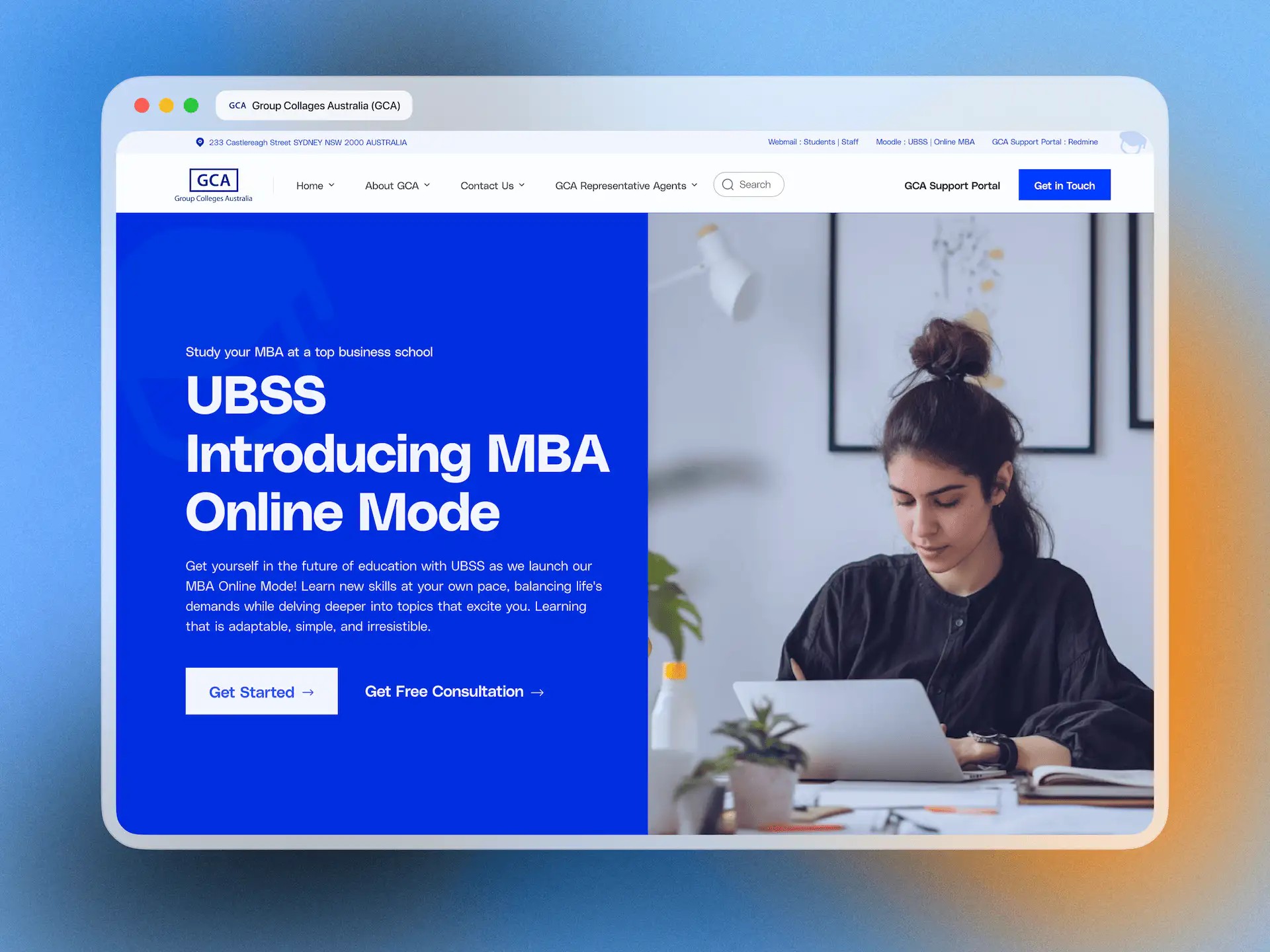 Group Colleges Australia website banner