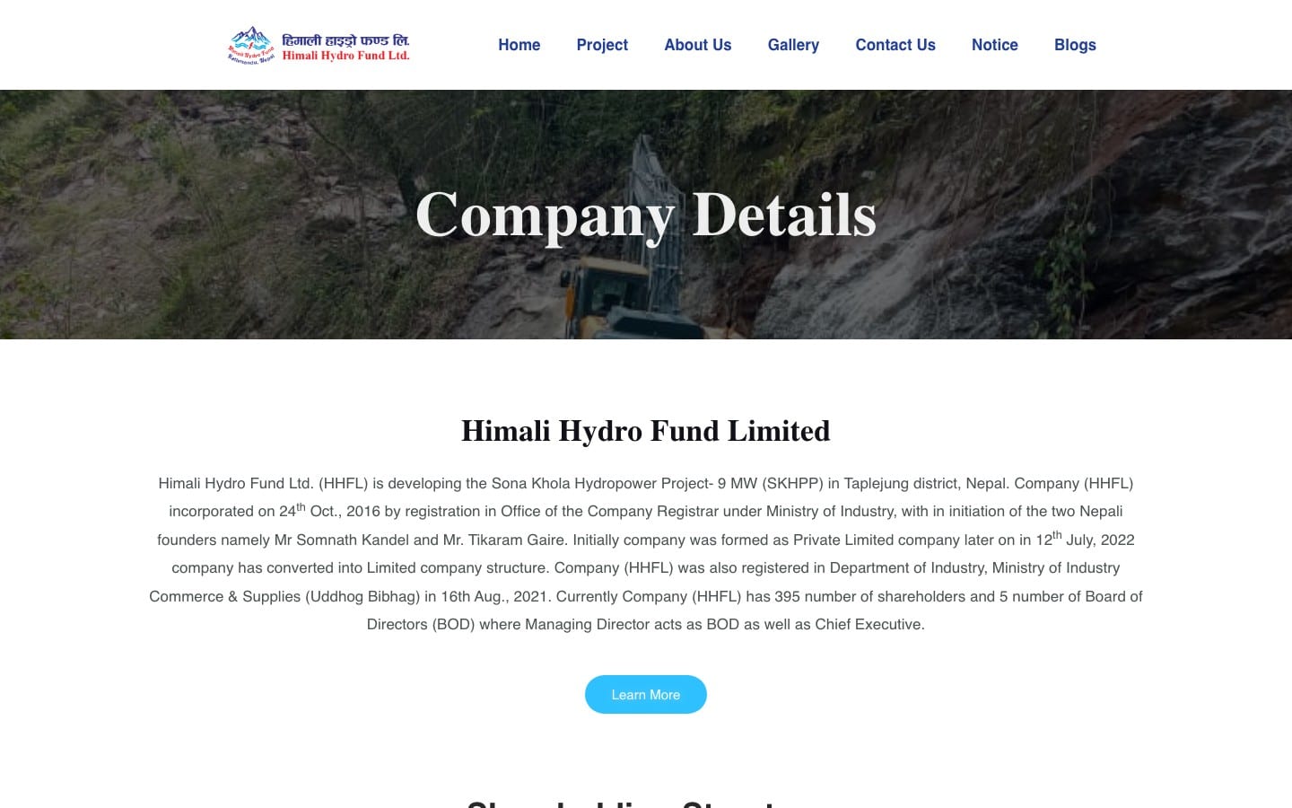 Himali Hydro Fund company profile page