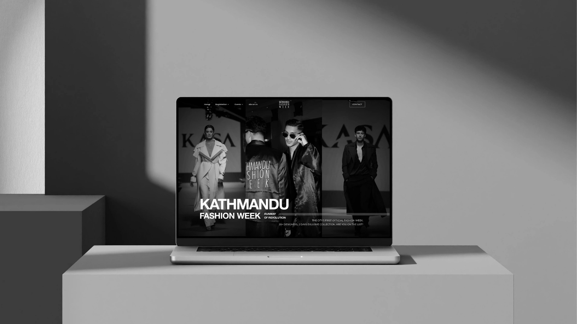 Kathmandu Fashion Week website, screen 1