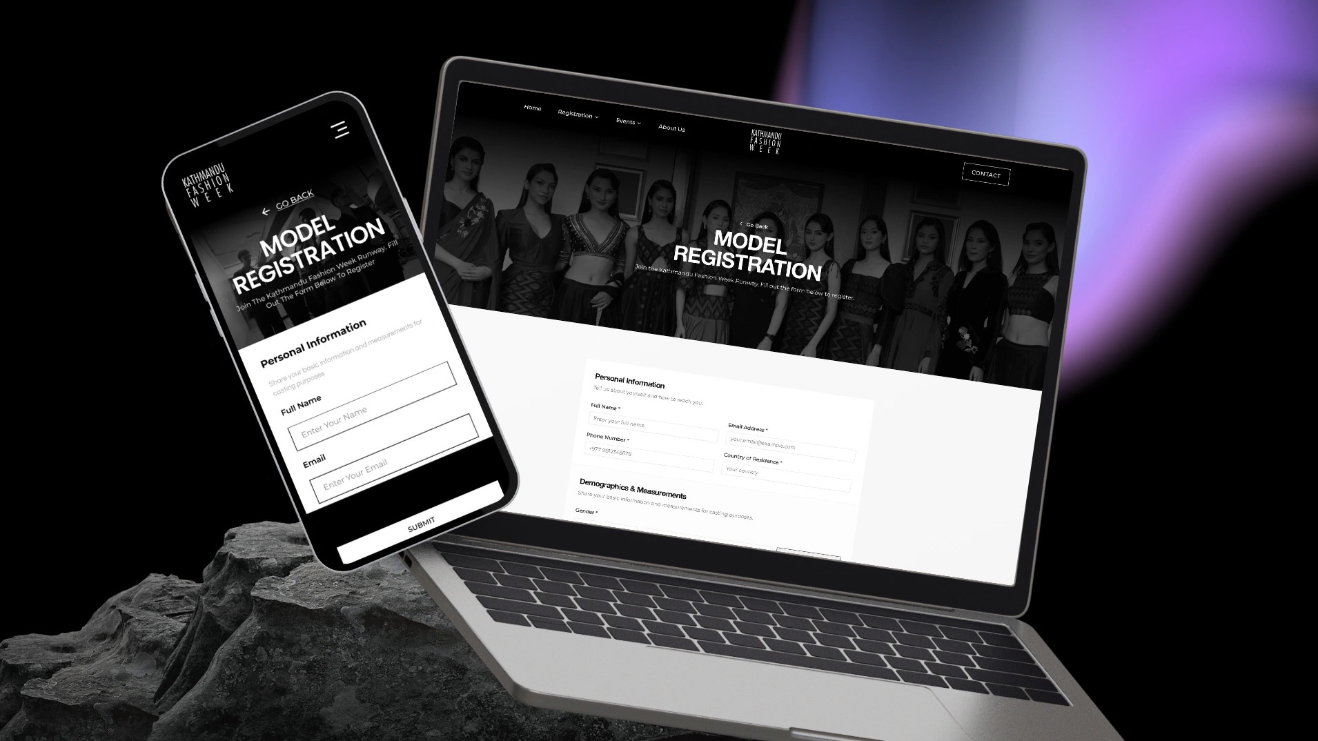 Kathmandu Fashion Week website, screen 6